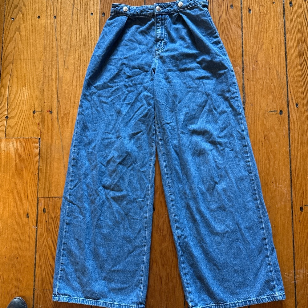 Zara Blue Wide-Leg Jeans